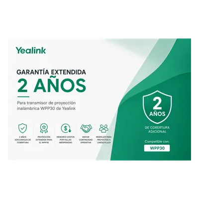 Garantia Extendida de 2 Años para Pod de Proyección Inalambrica WPP30 de Yealink