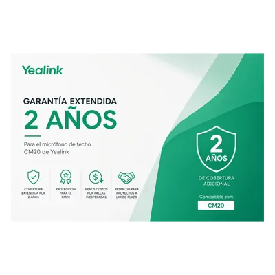 Garantia Extendida de 2 años para Microfono de Techo CM20 de Yealink
