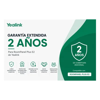 Garantia Extendida de 2 Años para RoomPanel Plus E2 de Yealink
