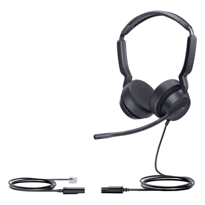 Auricular con Diadema / Alámbrico Analógico / Conexión QD a RJ9 / Audio HD 20 Hz - 20 kHz / Cancelación de Ruido / ActiveProtection