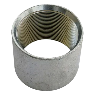 Cople para Pared Gruesa / 1 1/4" / Acabado Liso / Resistente a Intemperie y Alta Temperatura / Rosca Cónica