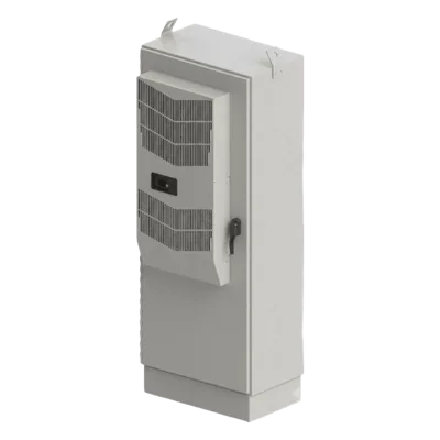 Gabinete para Exterior Tipo 4X Doble Puerta de 43 UR / Aluminio Soldado / 2134 x 762 x 1118 mm (84 x 30 x 44 in) / Exterior IP66 / Montaje Almohadilla / Aire de Precisión / Gris RAL 7035