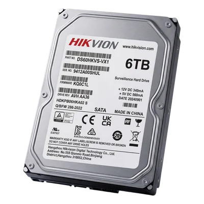 Disco Duro para Videovigilancia / 6 TB / SATA 6.0 Gb/s / 5400 RPM / 256 MB Buffer / 64 Cámaras HD / 24/7 / 180 TB/Año / MTTF 1M Horas