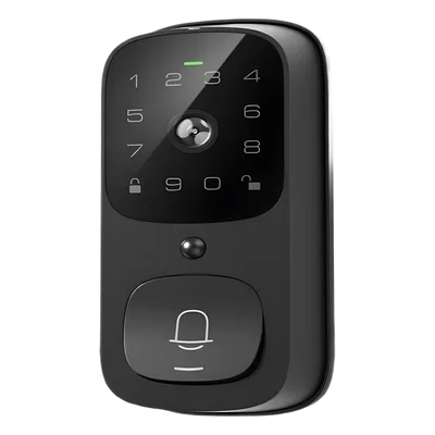 Cerradura Inteligente con Videoportero / Wi-Fi 2.4 GHz / Huella Digital / Teclado Táctil / IP65 / 8 Baterías AA