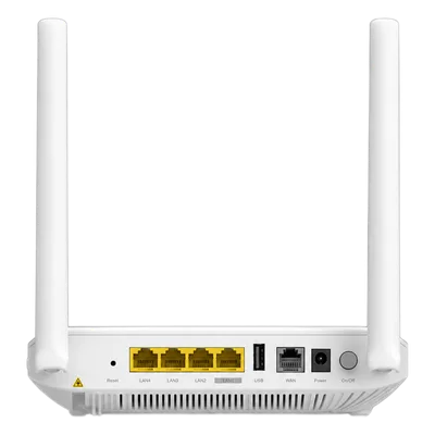 ONU GPON Wi-Fi 7 / BE3600 Dual Band / 1 Puerto 2.5GE + 3 Puertos GE / 1 POTS / 1 USB 2.0 / GPON Clase B+