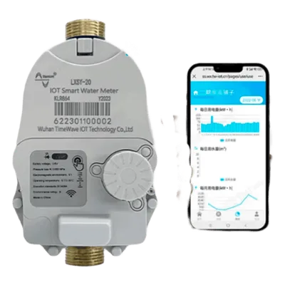 Medidor de Agua Mecánico LoRaWAN IoT de 2 Pulgadas / Smart Metering y Telemetría para BMS / Válvula de Corte de Flujo / Batería Litio de Larga Duración / Comunicación Inalámbrica / Monitoreo Remoto