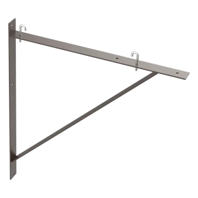 Kit de Soporte Triangular a Pared / Para Escalerillas de 15, 18 y 24 in (381, 457 y 610 mm) / Acero al Carbono Suave / Acabado en Polvo RAL 9005 / Incluye J-Bolt Kit / Espesor 5 mm