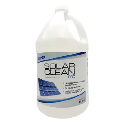 Limpiador para Paneles Solares / Sin Enjuague / pH Neutro 7 / Concentrado 25:1 / 4 Litros / Hasta 100 Litros de Solución