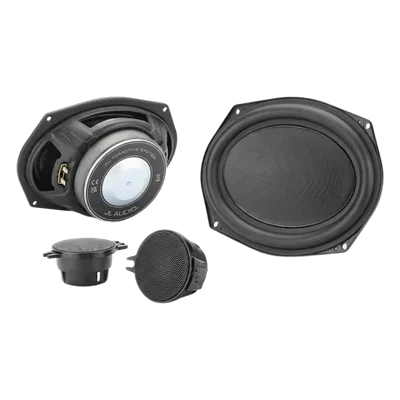 Sistema de Audio Componente 2 Vías / Instalación Directa (Custom-Fit) / Filtros Crossover Integrados High-Pass y Low-Pass / Diseño de Marcos y Placas Adaptadoras Exclusivos / Compatible RAM-Toyota-Che