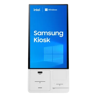 Kiosco Interactivo / 24" Full HD / Touch Antibacterial / Windows IoT / Intel Core i3 / Wi-Fi / Dockable con Impresora Térmica