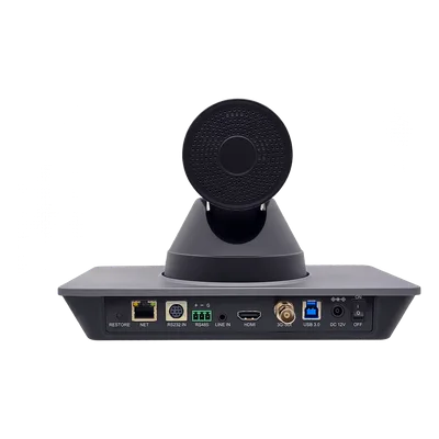 Cámara PTZ 4K Ultra-HD | Sensor CMOS 1/2.5" 8.51 MP | Resolución 4K@60fps | Zoom Óptico 12x + Digital 16x | Ángulo de Visión Horizontal 71° | Pan ±170° | Tilt ±30° | Salidas HDMI 1.4, 3G-SD