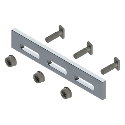 Soporte Inclinado Solar / Aluminio Serie 6000 / Ajustable / Compatible N Rail 4.72 / 135 g / Acero Inoxidable Grado 30