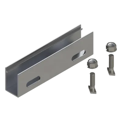 Cople de Aluminio para Riel / Aluminio Serie 6000 / Compatible N Rail 4.72 y M2 / Acero Inoxidable / 115 g