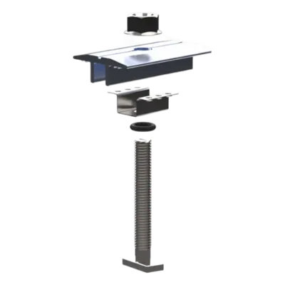 Abrazadera Intermedia para Módulos Solares / Aluminio Serie 6000 / Módulos 30-40 mm / 47 g / Acero Inoxidable / 4 Sistemas de Montaje
