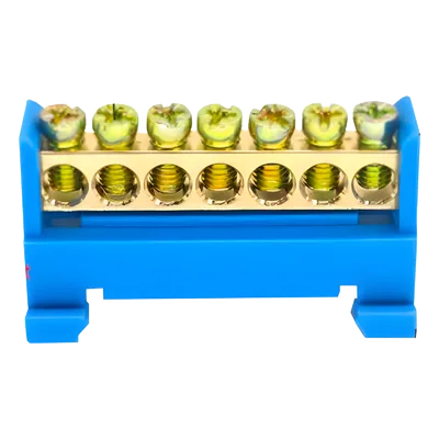 Terminal de Cableado Tipo Riel / 7 Orificios / 50 A / 750 V CA / Sección 6 mm² / Montaje DIN