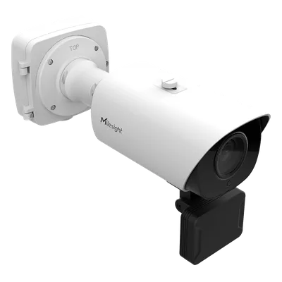 Cámara LPR 4MP / Sensor CMOS 1/1.8" / Zoom Óptico 4X 8-32mm / IR 50 mts (164 ft) / ANPR hasta 40 mts / Cobertura 2 carriles / IP67 IK10 / PoE+ / H.265