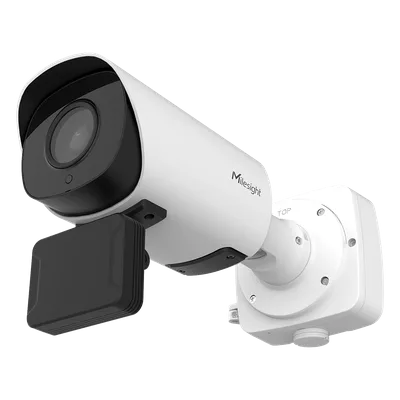 Cámara LPR 4MP / Sensor CMOS 1/1.8" / Zoom Óptico 4X 8-32mm / IR 50 mts (164 ft) / ANPR hasta 40 mts / Cobertura 2 carriles / IP67 IK10 / PoE+ / H.265