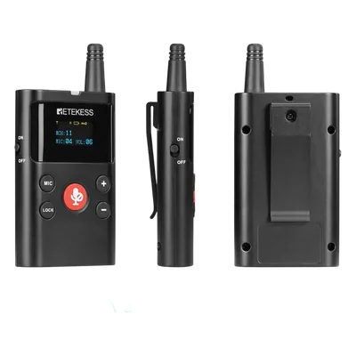 Intercomunicador Inalámbrico / Transmisor y Receptor / 12 Canales / 823-865 MHz / Alcance 280 m (918.6 ft) / Pantalla OLED / Batería 2500 mAh / Carga Tipo-C