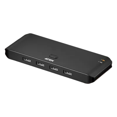 Switch USB Compartido / 2 Computadoras x 4 Periféricos / USB 2.0 480 Mbps / Conmutación por Botón / Plug-and-Play