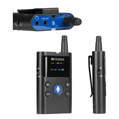 Transmisor Inalámbrico / Sistema de Guía Turístico Bidireccional / Alcance 280 m (919 ft) / Autonomía 10-70 h / 12-25 Canales / Micrófono Ajustable 7 Niveles / Puerto Tipo C