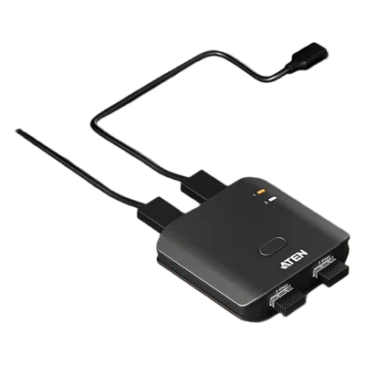 Switch USB 3.2 Gen 1 / 5 Gbps / 2 PCs / 2 Puertos USB Tipo-A / InstaSync / Botón Integrado / Plug-and-Play