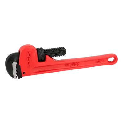 Llave Stilson de 8" / Hierro Maleable / Maneral Ergonómico / Capacidad Máxima de Tubo 1" / Sistema de Quijadas con Resorte / Montura Super Reforzada / Ambas Quijadas Endurecidas.