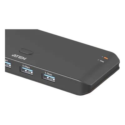 Switch Compartido USB / USB 3.2 Gen 1 / 5 Gbps / 2 Hosts A+C / 4 Periféricos / InstaSync