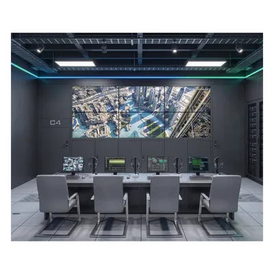 Kit Videowall 3x2 / 6 Pantallas 55" Full HD / Decodificador 16CH 4K / Base de Piso / Hikvision