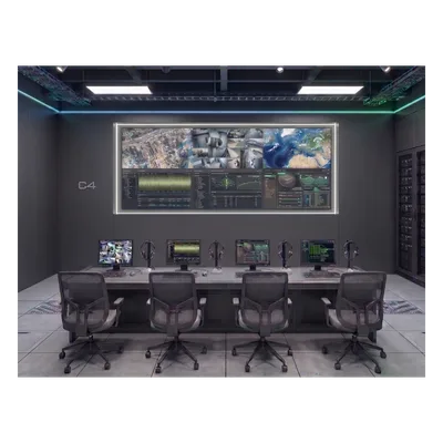 Videowall 3x2 / 6 Pantallas 55" Full HD / Bisel 3.5 mm / Decodificador 16 Salidas HDMI 4K / 256 Canales / Montaje de Pared / Operación 24/7