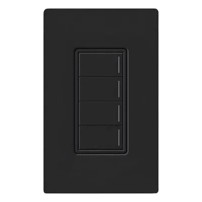 Botonera Híbrida con Dimmer Integrado / 4 Botones / 3 Escenas / Retroiluminación Personalizable / 120 V / RadioRA 3
