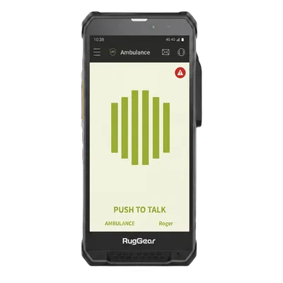 Radio PoC LTE / Pantalla HD+ 5.5" (14 cm) 500 Nits / Snapdragon 680 MCPTT / IP68 y MIL-STD-810H / Altavoz 103 dB / Android 14 / Licencia T.FLEX Smart 12 Meses