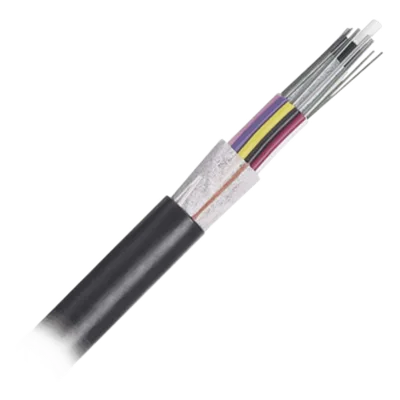 Cable de Fibra Óptica / 24 Hilos / Planta Externa / No Armado Dieléctrico / Multimodo OM4 50/125 / MDPE