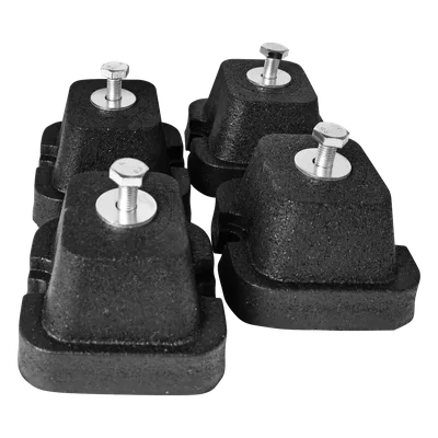 Base Antivibratoria para Minisplit / Carga 120 kg / Montaje en Piso / Caucho de Alta Resistencia / Kit de 4 Piezas