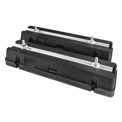 Base Antivibratoria para Minisplit / Carga 370 kg / Canal Deslizante de Aluminio / Nivel Integrado / Caucho de Alta Resistencia