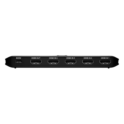 Switch HDMI / 4 Entradas / True 4K@60Hz 4:4:4 / HDR10+ / 18 Gbps / Audio LPCM 7.1 / Control IR