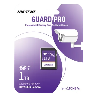 Tarjeta SD GuardPro P10 / 1 TB / 100 MB/s Lectura / 90 MB/s Escritura / Clase 10 U3 V30 / 3D TLC NAND / Especializada Para Videovigilancia 24/7