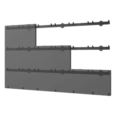 Sistema de Montaje para Videowall / Configuración 6x6 Paneles / Capacidad 409.1 kg (900 lb) / Microajuste 6 mm / Aluminio Anodizado / Hasta 162" 3.60 x 2.03 m (11.8 x 6.7 ft)
