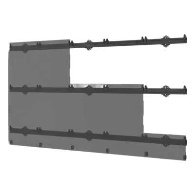 Sistema de Montaje para Videowall LED / 5x5 Paneles / Carga 284.1 kg (625 lb) / Ajuste de Precisión Dual / Aluminio Anodizado / Hasta 135" 3.05 x 1.69 m (10 x 5.5 ft)