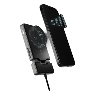 Amplificador de Señal Celular para Vehículo / Prioridad Individual / Cargador Qi2 / Antena Magnética / 23 dB / Tri Banda / 50 Ohm