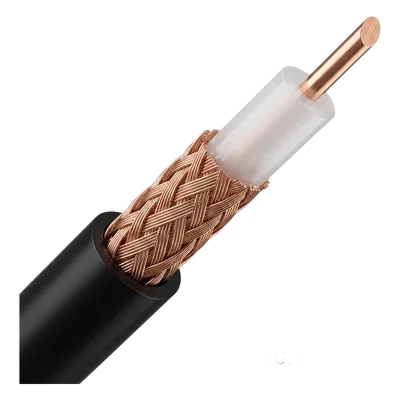 Cable Coaxial RG58/U | Bobina de 100 metros | Conductor Cobre 20 AWG | Malla 95% | Impedancia 53 Ω | Atenuación 55.9 dB/100m @ 1000 MHz | Certificación UL & ETL