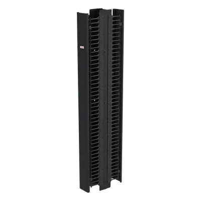 Gestor Vertical de Cableado CableTek-EC / Doble Cara / 45U / Acero 1.9 mm / 6 in Ancho / 9 in Profundidad / Negro RAL 9005 / Montaje Universal 2 y 4 Postes / Postes y Compuertas Incluidos / Cubierta F