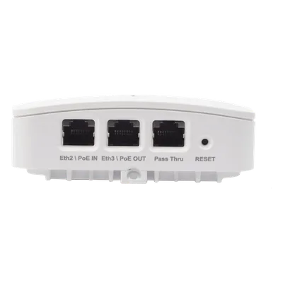 Punto de Acceso Wi-Fi 6 / Diseño de Pared / 2.5 Gbps / 3 Puertos Gigabit / PoE Passthrough / Radio IoT / Gestión Cloud