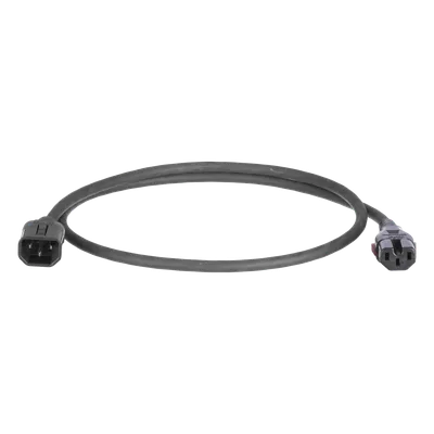 Cable de Alimentación con Bloqueo Doble / IEC C13-C14 / 17 AWG / 10A / 1.2 m (3.9 ft) / Paquete 10 Piezas