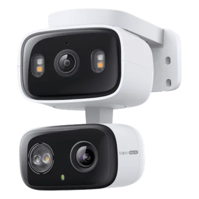 Cámara IP Dual PTZ / Dual Lente 2K+2K / 3 Megapixel cada lente / Seguimiento Sincronizado / Visión Nocturna a Color / IP65 / Audio Bidireccional