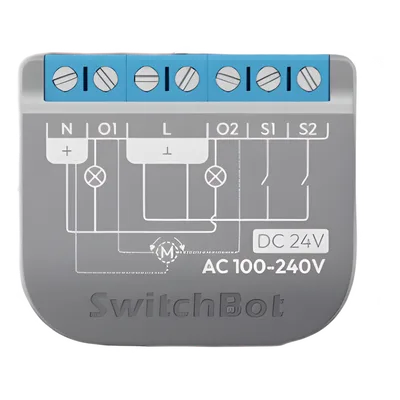 Relay Switch Inteligente 2 Canales / WiFi + BLE / Medición Consumo / 10A por Canal / Protección Sobrecarga / Compatible Matter / 42 x 36 x 16 mm (1.7 x 1.4 x 0.6 in)