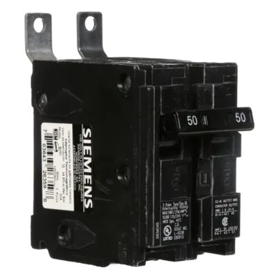 Interruptor Termomagnético / 2 Polos / 50 A / 120/240 V AC / 10 kA / Conexión por Tornillos