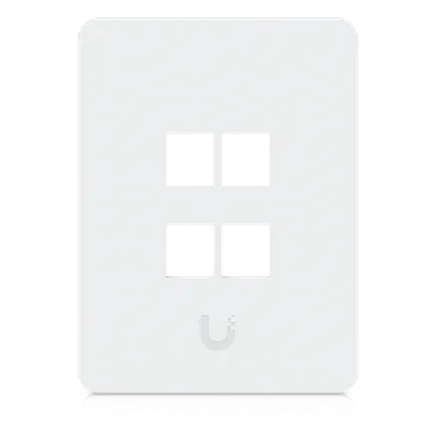 Placa Keystone / 4 Puertos / Superficie Pintable / Montaje 1-Gang / Paquete 4 Piezas