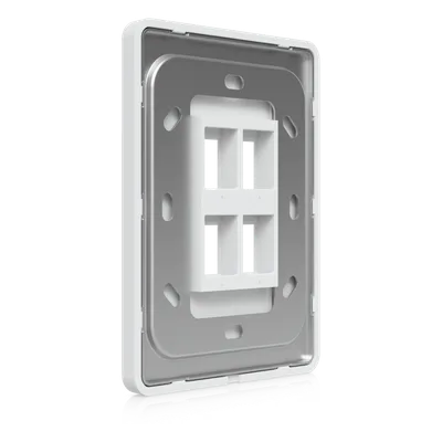 Placa Keystone / 4 Puertos / Superficie Pintable / Montaje 1-Gang / Paquete 4 Piezas