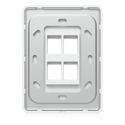 Placa Keystone / 4 Puertos / Superficie Pintable / Montaje 1-Gang / Paquete 4 Piezas