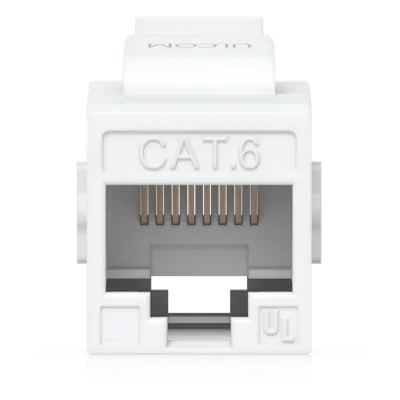 Acoplador Keystone / Cat6 Pass-Through / 10 Gbps / PoE / Snap-In / Paquete 12 Unidades